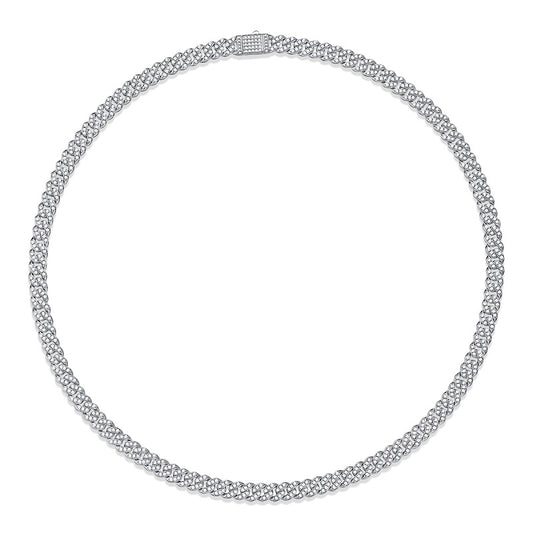 Moissanite Cuban Chain - Silver