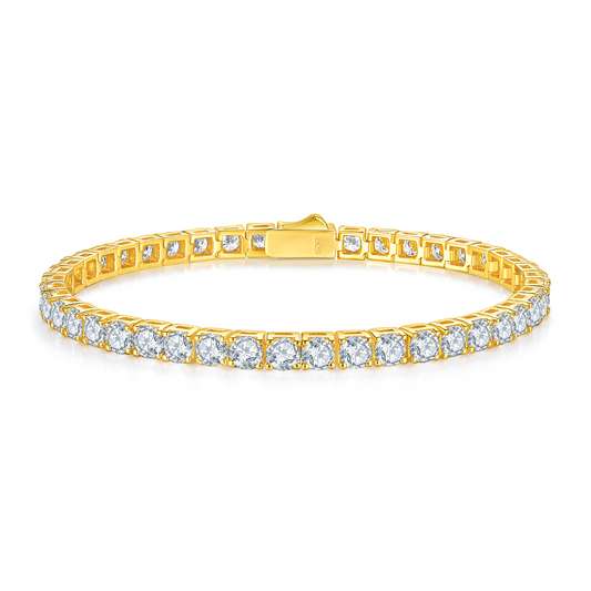 Moissanite Tennis Bracelet - Gold