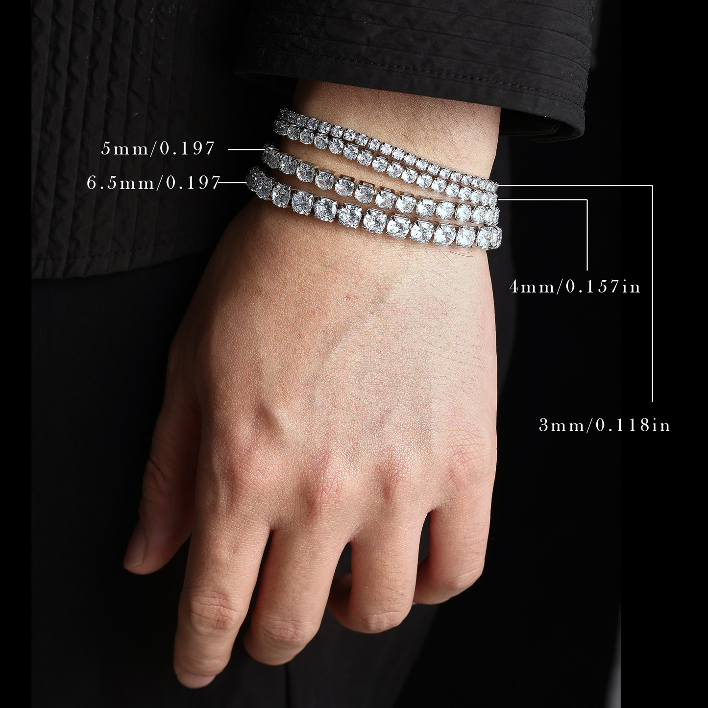 Moissanite Tennis Bracelet - Silver