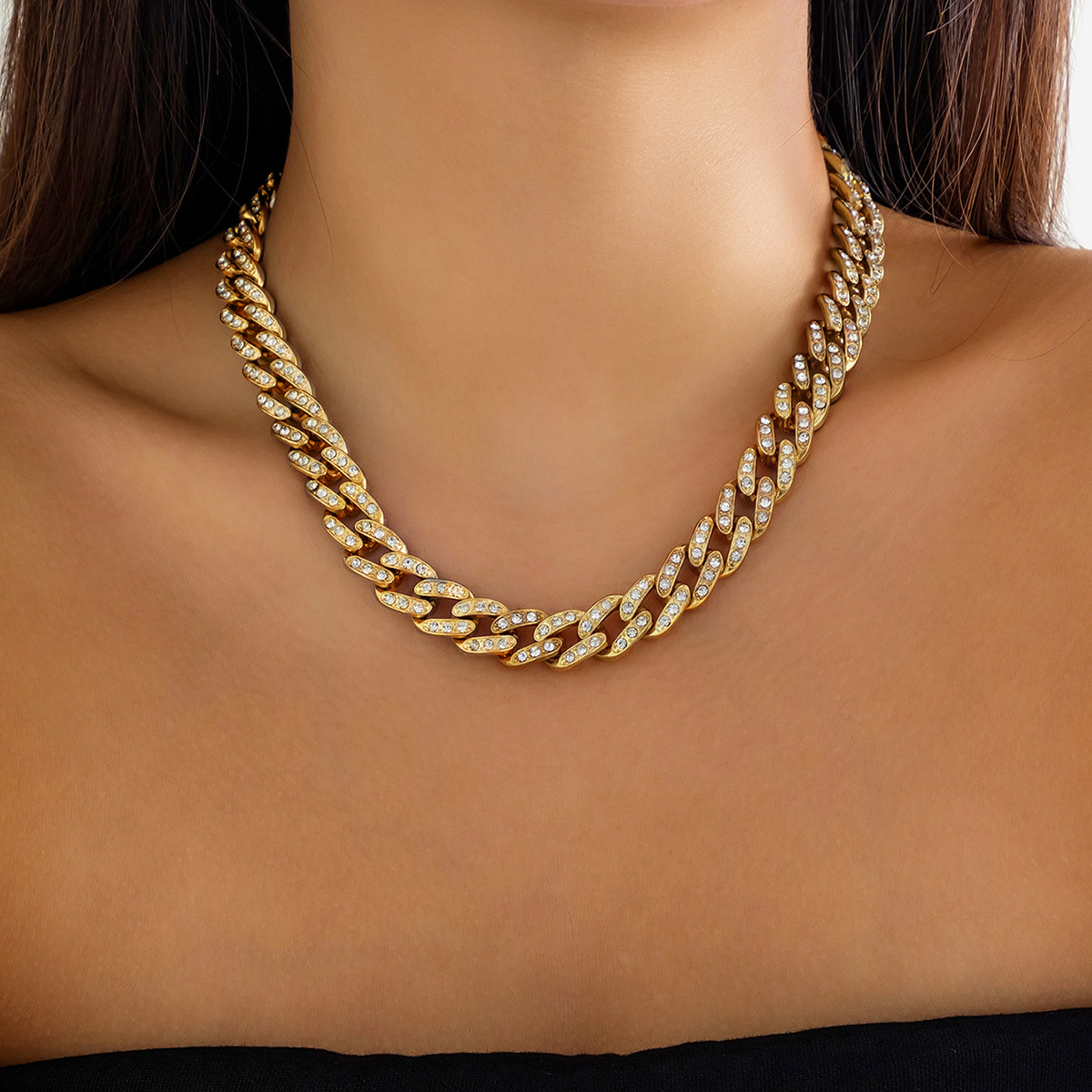 Moissanite Cuban Chain - Gold