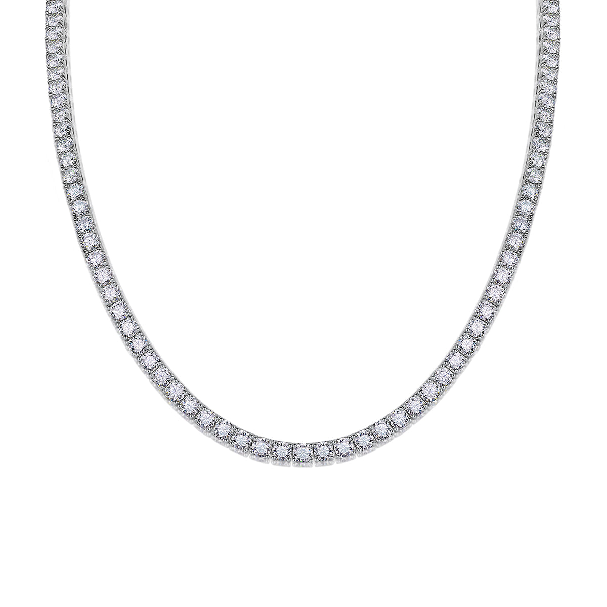 Moissanite Tennis Chain - Silver