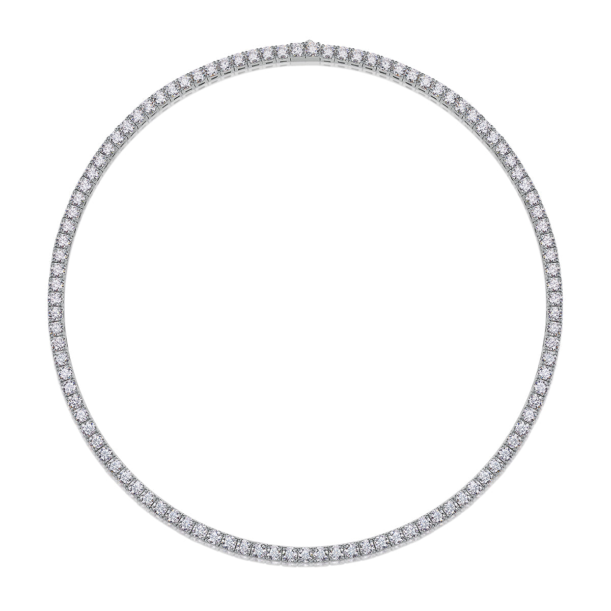 Moissanite Tennis Chain - Silver