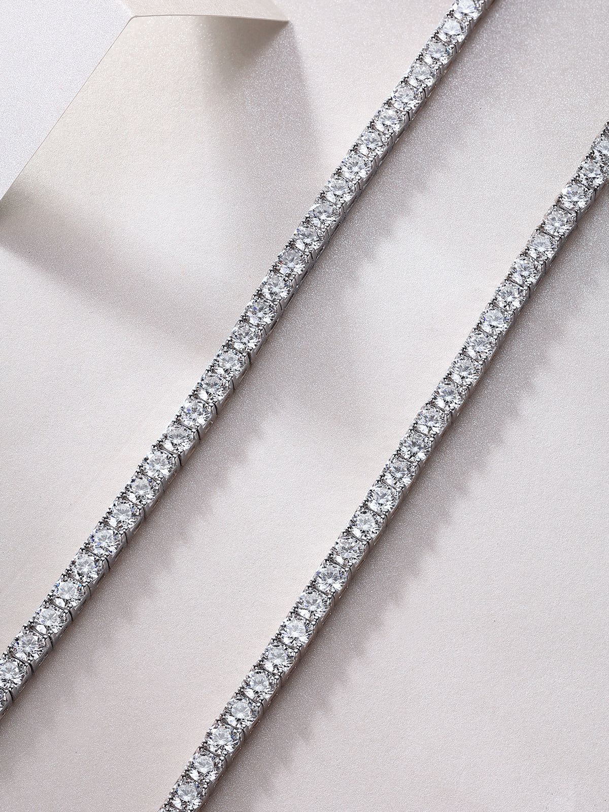 Moissanite Tennis Chain - Silver