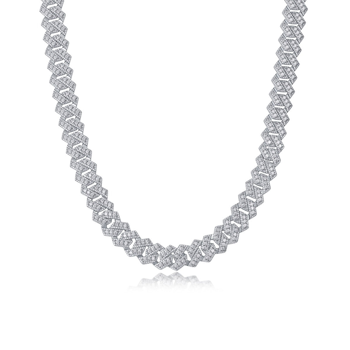 Miami Moissanite Cuban Chain - Silver